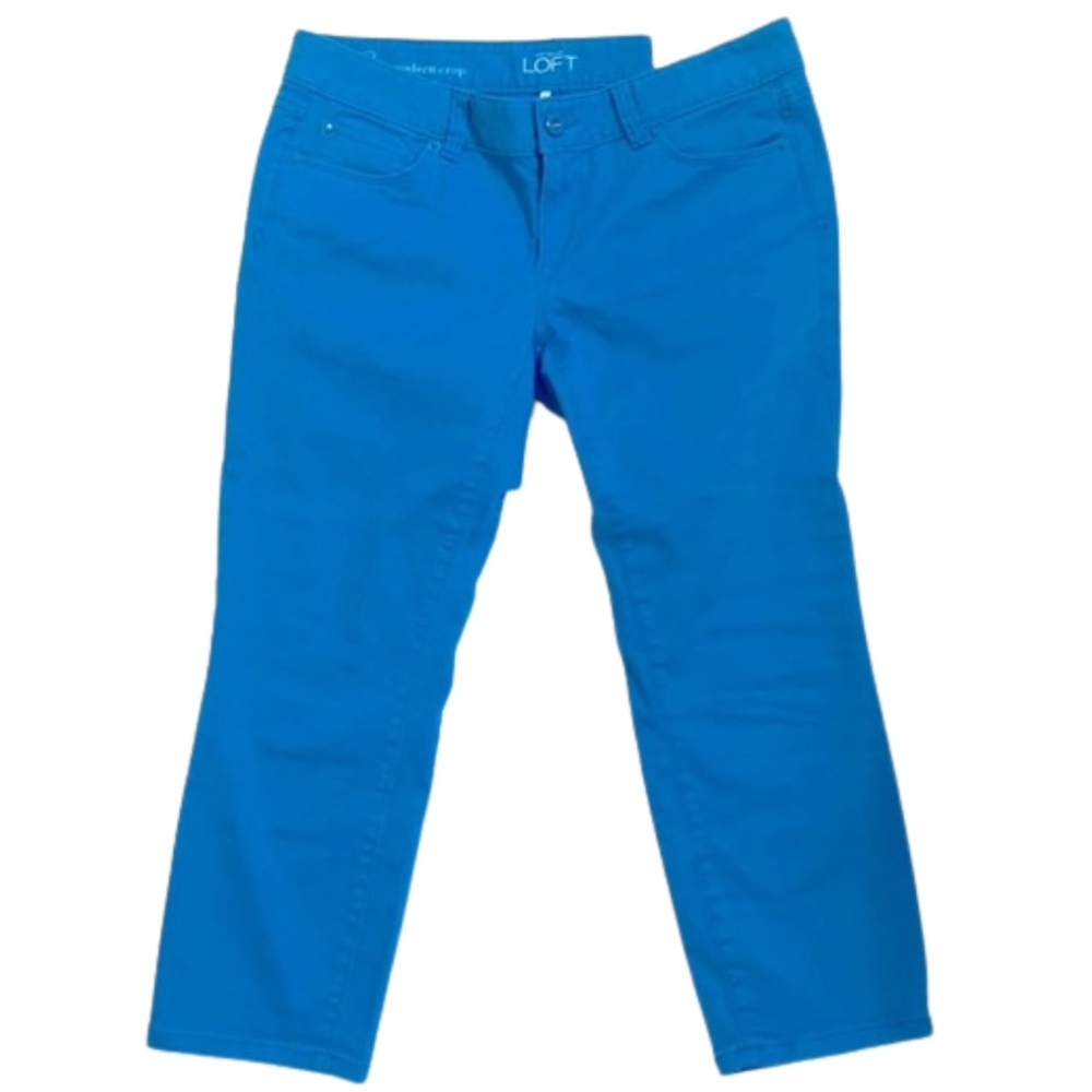 LOFT Teal Modern Crop Capris — Size 2 P NWOT